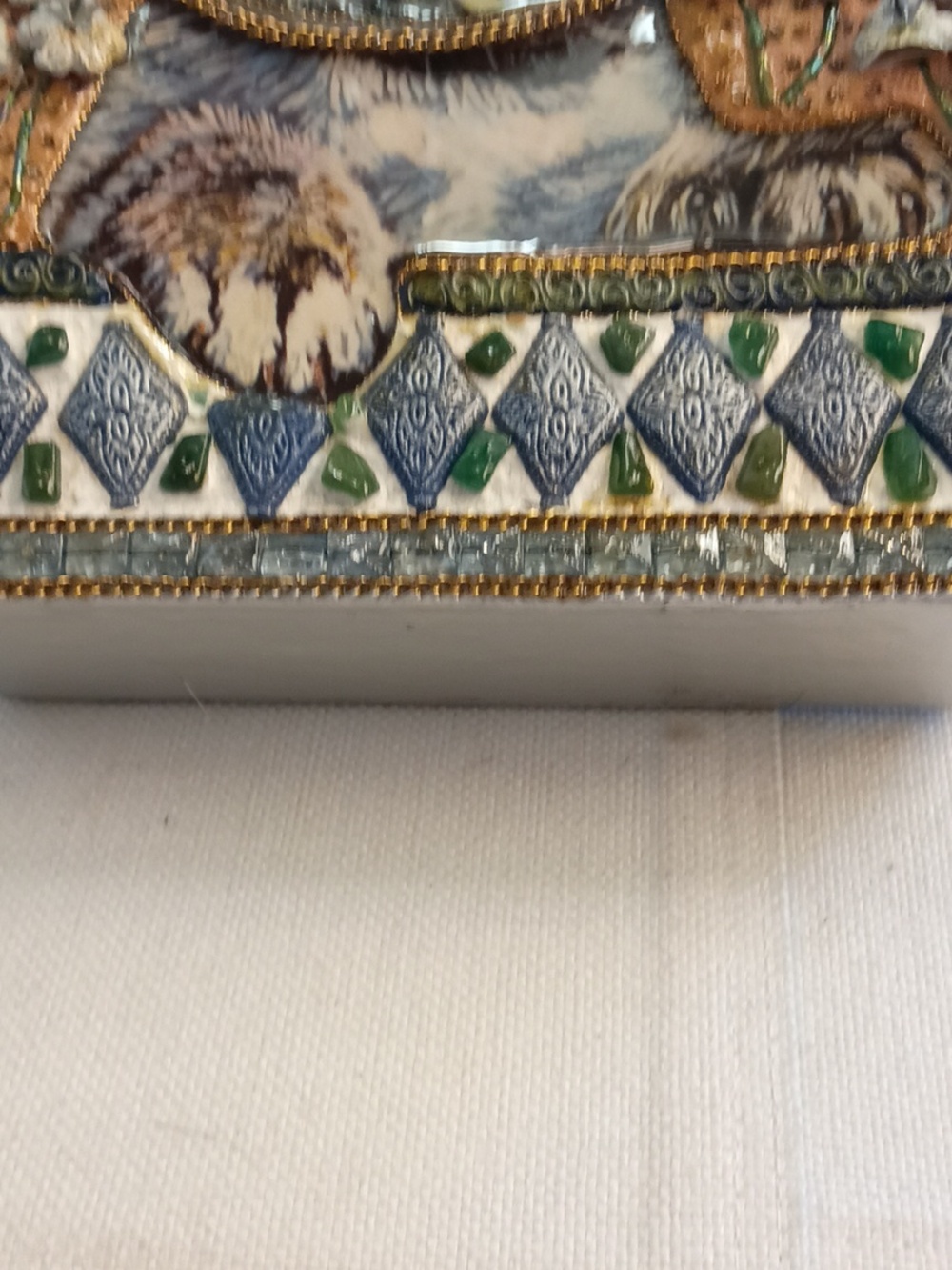 Mary Frances Blue and Green Cat Crossbody Bag - Picture 4 of 9